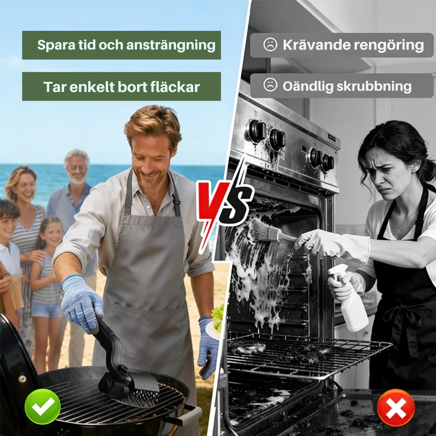 Elektrisk grillborste Pro