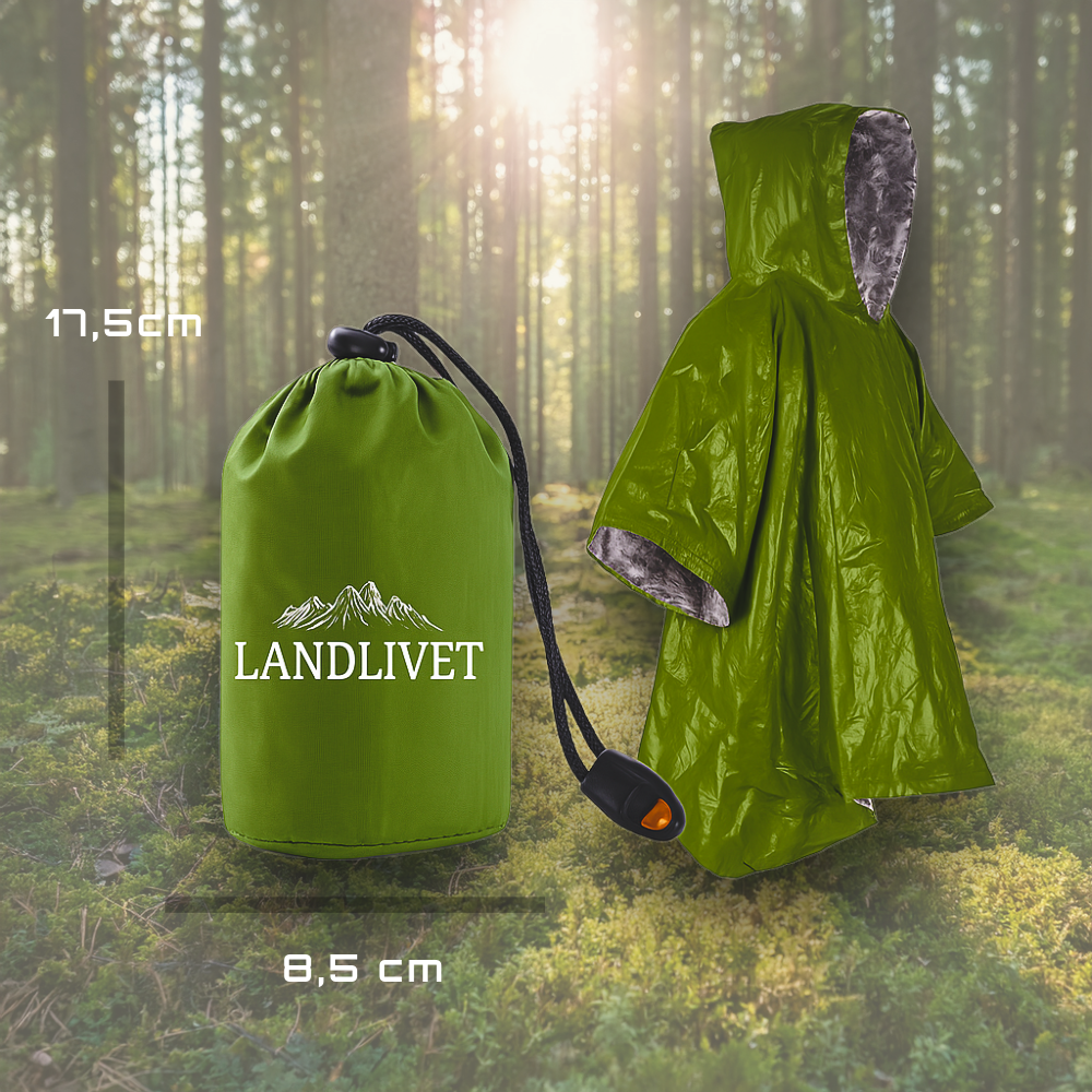 Kompakt nödponcho – Vildmarken™ Survival Bivy 120g